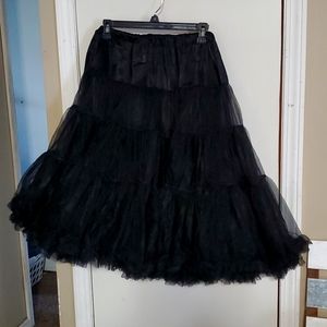 Hell Bunny Black Polly Petticoat